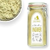 INGWERPULVER BIO 500g im Premium Glas | EDEL KRAUT - INGWER PULVER Bio - 100% reine Bio Ingwer gemahlen Ginger - Powder Organic - PREMIUM BIO Ingwerpulver