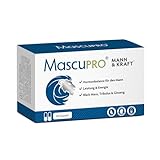 MascuPRO Mann & Kraft - 20:1 Black Maca, Tribulus, Bockshornklee, Cordyceps, Zink & Aminosäuren | 60 Kapseln für Energie, Leistung & Hormonbalance