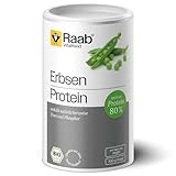 Raab Vitalfood Erbsen Protein Pulver Bio (300 g), 80% pflanzliches Protein, vegane Proteinquelle, reich an Eisen, enthält natürlicherweise Phosphor und alle acht essentiellen Aminosäuren