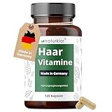 Naturklar® Biotin hochdosiert - Haar-Vitamine mit Biotin Zink Selen - Vegan - 120 Haut Haare Nägel Kapseln - Nahrungsergänzungsmittel Haare - Made in Germany