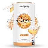 foodspring Clear Whey, Pfirsich-Eistee & Hibiskus, 480g, Leichter und erfrischender Protein-Shake mit hochwertigem Whey-Isolat