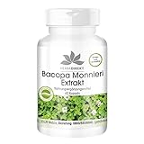 Bacopa Monnieri Kapseln - 60 Kapseln - Brahmi Extrakt - enthält 20% Bacoside - vegan | HERBADIREKT by Warnke Vitalstoffe - Deutsche Apothekenqualität