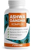 Ashwagandha Kapseln 𝗵𝗼𝗰𝗵𝗱𝗼𝘀𝗶𝗲𝗿𝘁 120x - 600 mg Ashwagandha KSM-66® pro Tag - Ashwagandha Komplex mit Magnesium, Zink & Vitamin B6 - ohne unerwünschte Zusatzstoffe - laborgeprüft
