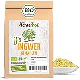 Bio Ingwerpulver (250g) | Ingwer gemahlen | Ingwerwurzel gemahlen perfekt fuer Ingwertee Ingwertinktur Ingwerwasser oder zum Kochen