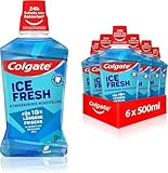 Colgate Mundspülung Ice Fresh 6x500 ml – für sofortige & anhaltende Frische – antibakterielle Mund- und Zahnreinigung ohne Alkohol** für optimalen Schutz