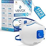 VEVOX® FFP2 Atemschutzmasken - Im 5er Set - mit Komfort Plus Abdichtung - Staubschutzmaske FFP2 mit Ventil - Für den zuverlässigsten Schutz