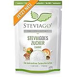 STEVIAGOES Zucker (Classic) - der 1:1 Zuckerersatz aus Erythrit+Stevia (98% Reb-A), 0 Kalorien, vegan, geeignet für Keto Diät und Low Carb Diät, 1kg, Beutel