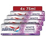 Odol-med3 Zahnpasta White & Shine, Whitening/Zähne aufhellen, 4x 75ml, Odol-med 3 Zahncreme Bewährter 3in1 Schutz.