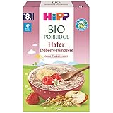 Hipp Bio-Müesli Porridge Hafer Erdbeere-Himbeere, 6er Pack (6 x 250 g)