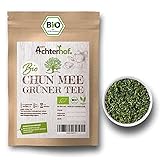 Grüner Tee Chun Mee BIO 250g | chinesischer Grüner Tee | nach uralter Tradition hergestellt | angebaut im Südosten Chinas | herbes Aroma, begleitet von leichter Süße | vom Achterhof