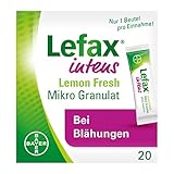 Lefax Intens Lemon Fresh Mikro Granulat bei stärkeren Blähungen und weiteren gasbedingten Beschwerden wie Druck- und Völlegefühl, krampfartigen Bauchschmerzen, ideal für unterwegs, 20 Beutel