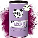 GREEN PANDA® Bio Aronia Pulver aus Österreich | getrocknete Aroniabeeren fein gemahlen | Aronia Beeren in Bio Qualität ohne Zusätze | regionale Alternative zu Acai Pulver und Goji Beeren | 185g