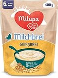 Milupa Milchbrei Grießbrei Miluvit  Mit≪≪ Kleine Genießer ab dem 6. Monat, 1 x 400 g