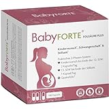 BabyFORTE® FolsäurePlus | vegan | Schwangerschaftsvitamine - Kinderwunsch Vitamine | 16 Nährstoffe | 180 Kapseln + Laborgeprüft