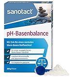 sanotact pH-Basenbalance Pulver (200g) • Für Säure Basen Balance mit Mineralien • Entsäuerungskur mit Zink, Magnesium, etc. • Basenpulver für normalen Säure-Basen-Stoffwechsel