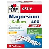 Doppelherz Magnesium 400 + Kalium DIRECT - Magnesium als Beitrag für die Muskelfunktion und das Elektrolytgleichgewicht - 20 Portionen Micro-Pellets