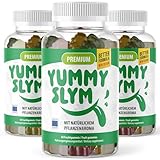 Yummy Slym Gummies - Yummy Slym Gummis - Leckere Fruchtgummies mit Pflanzenaroma - 60 Stück pro Dose 3x
