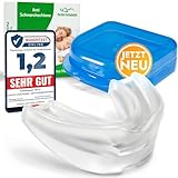 Perfekt-Schlafen24® 1x Premium Aufbissschiene gegen Bruxismus - BPA & Latex frei - Mundstück mit Aufbewahrungsbox - Knirscherschiene für Nacht - Zahnschiene, schützt den Zahnschmelz
