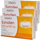 SYNOFEN Schmerztabletten mit Paracetamol und Ibuprofen I schnelle Schmerzlinderung I mit Pharma Perle give-away (Synofen 3 x 20 St.)