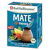 Bad Heilbrunner Bio Mate Guarana Tee - im Filterbeutel - Mate, Guarana-Samen, Zitronenschalen - klassischer Mate Tee aus Südamerika mit Kurkuma (5 x15 Filterbeutel)
