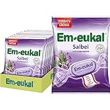 Em-eukal Hustenbonbons Salbei, Zuckerhaltig, 12er Pack (12 x 150 g Beutel)