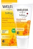 WELEDA Bio Baby Calendula Wundschutzcreme 30ml - Naturkosmetik Babypflege Windelcreme schützt empfindlicher Babyhaut im Windelbereich. Natürliche Hautpflege hilft bei gereizter Haut & Windelausschlag