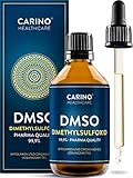 DMSO Pharma Qualität mit Pipette & Tropfverschluss - 99,9% Dimethylsulfoxid 100ml
