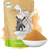 Ceylon Zimt BIO 250g – Zimt gemahlen I echtes Zimtpulver - Rohkostqualität von bioKontor