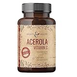 Acerola Vitamin C Mit Natürlichem Vitamin C - 750 mg Acerola pro Kapsel - 90 Veganen Kapseln Als 3 Monatsvorrat Und Ohne Zusatzstoffe