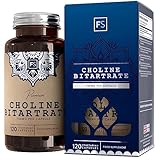 FS Cholin | Cholin Hochdosiert 700mg Cholin Extrakt pro Portion - 120 Choline Kapseln | Cholin Bitartrat Choline Supplement | Gentechnik-, Gluten-, & Allergenfrei | Hergestellt in Großbritannien