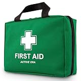 Erste Hilfe Set - 90-teiliges Premium Erste-Hilfe-Set - enthält Sofort Kühlpacks, Augenspülung, Rettungsdecke für zu Hause, Büro oder Auto - Grün