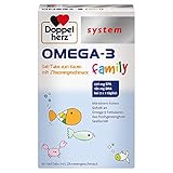 Doppelherz system OMEGA-3 family Gel Tabs – Enthält 180 mg DHA, ein Baustein des Gehirns, als Tagesportion (2 Gel-Tabs) – 60 Tabs
