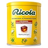 Ricola Schweizer Kräuterzucker-Bonbons, 250g Dose Original Schweizer Kräuter-Bonbons mit 13 Alpenkräutern & wohltuendem Menthol, 1 x 250g Dose, vegan