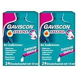 Doppelpack GAVISCON Dual Suspension bei Sodbrennen 2x 24 Dosierbeutel, Tablette