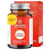 serotalin® ACTIVE BURN STOFFWECHSEL KAPSELN - All-in-One Stoffwechselkur mit Chrom, Zink, Koffein, Vitamin B6+D3+K2, Garcinia Cambogia & Griffonia I 60 Kapseln