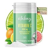 Vitabay Vitamin C Pulver Hochdosiert 1000 mg - 250g VEGANES Reines Vitamin C Pulver - Ascorbinsäure Vitamin C Pulver - Ascorbinsäure Pulver Vitamin Pulver - Vitamin C Ascorbinsäure Vitaminpulver