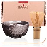 Goodwei Japanisches Matcha-Set, 3-teilig (Goma), Keramik, 180 ml