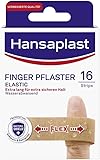 Hansaplast Elastic Fingerstrips Pflaster (16 Strips), extra lange Wundpflaster speziell für Wunden an den Fingern, flexible und atmungsaktive Fingerpflaster