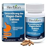 Herbion Naturals Magen-Darm-Unterstützung Kräutermischung für Magenverstimmung Relief, Magen-Darm-Gesundheit und Funktion, gesunde Darmflora, 60 Vegicaps