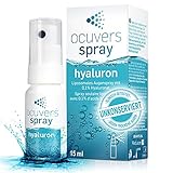 Ocuvers Hyaluron Augenspray – mit Liposomen - 15ml Augenspray gegen trockene Augen - Die Alternative zu Augentropfen gegen trockene Augen