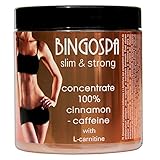 Anti-Cellulite Zimt und Koffein 100% Konzentrat mit L-Carnitin 250 g BINGOSPA