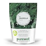 CHLORELLA Pulver Bio 200g - 100% reines Chlorella Algen Pulver aus kontrolliert biologischem Anbau - Zellwand gebrochen für hohe Bioverfügbarkeit - vegan, laktose- & glutenfrei ohne Zusätze