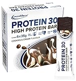 IronMaxx Protein 30 Eiweißriegel - Cookies und Cream 6 x 35g | palmölfreier Proteinriegel mit Vitaminen | für zuckerreduzierte und Low-Carb-Ernährung geeignet
