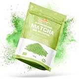 BIO Green Tea Pulver 100g. Zum Kochen und Backen. Originaler japanischer Matcha. Grüner Tee aus Japan, Vegan, Gluten & Gentechnik frei. NaturaleBio. Natürliches Bio-Produkt.