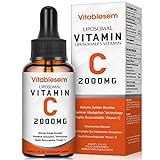 Liposomales Vitamin C Flüssig 2000 mg, Hochdosierte Ascorbinsäure, Maximale Absorption, Hochgradig Bioverfügbar, Sojafrei, Vegan, Gentechnikfrei