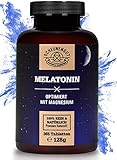 Melatonin Tabletten -365 Tabs- WICHTIG: 0.5mg Melatonin je 1/2 Tablette + Magnesium für optimale Wirkung I Melatonin Schlafkomplex Hochdosiert I Laborgeprüft & Vegan I SCHEUNENGUT®