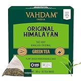 VAHDAM, Grüner Tee Blätter Von Himalaya - 15 Tee Teebeutel | 100% Natürlicher Grüntee | Brauen Sie heißen oder Eistee