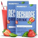 BRAINEFFECT RECHARGE - Premium Hydratationsmischung - Elektrolyte Ohne Zucker (Mit Stevia) + EAA & BCAA Pulver - Isotonisches Getränkepulver mit Aminosäuren