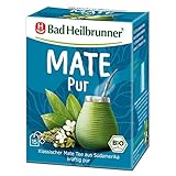 Bad Heilbrunner Mate PUR Tee - im Filterbeutel - Mate - klassischer Mate Tee aus Südamerika mit Kurkuma - harmonisches Geschmakserlebnis (5 x 15 Filterbeutel)