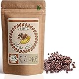 SPINTZ® 1000g Bio Kakao Nibs - plastikfrei verpackt - Kakaonibs roh, gebrochene Kakaobohne - Kakaobohnensplitter - vegan, natürlich- Schokoladenersatz - 100% Rohkost, Rohkakao - Organic Raw Cacao Nibs